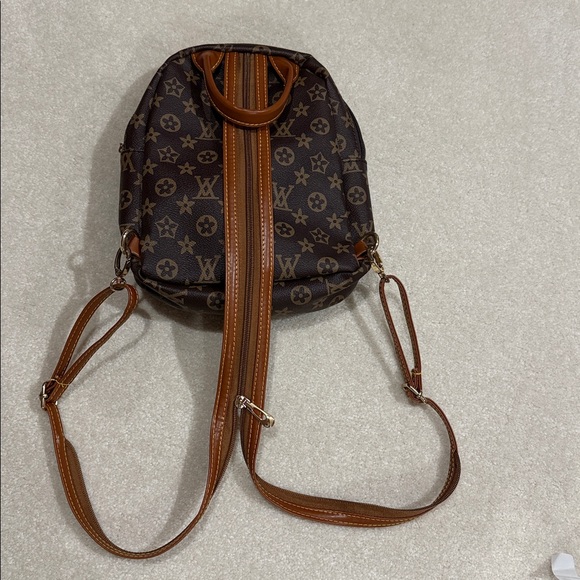 Brown Monogram Women's Backpack - Picture 3 of 8